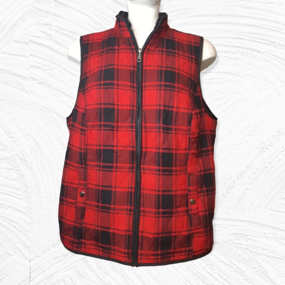 Vintage Northern Reflections quilted lined plaid zip up collared poc… - Picture 12 of 12